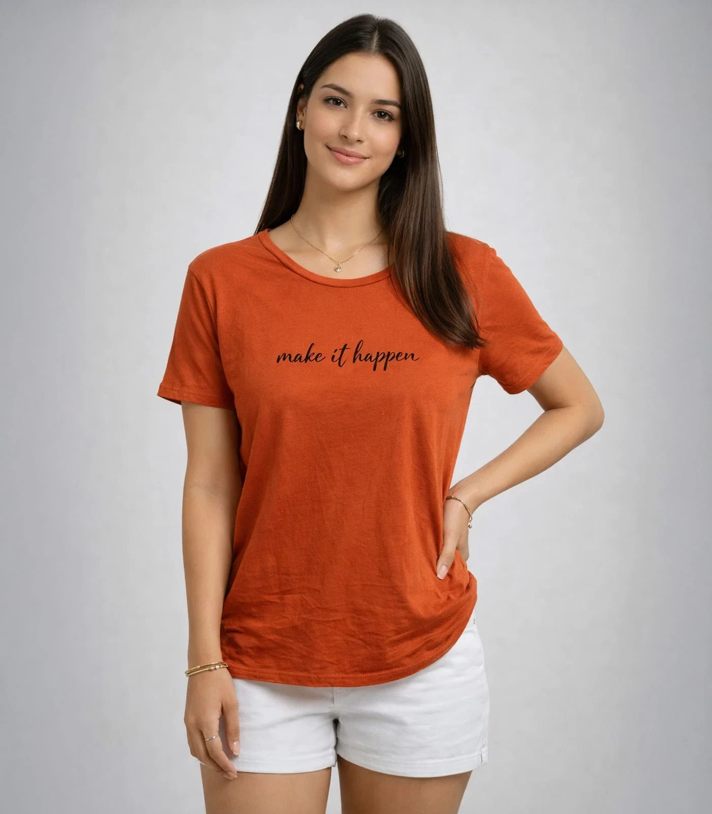 Blusa Feminina Estampa E Costa Maior Infinita Cor Laranja