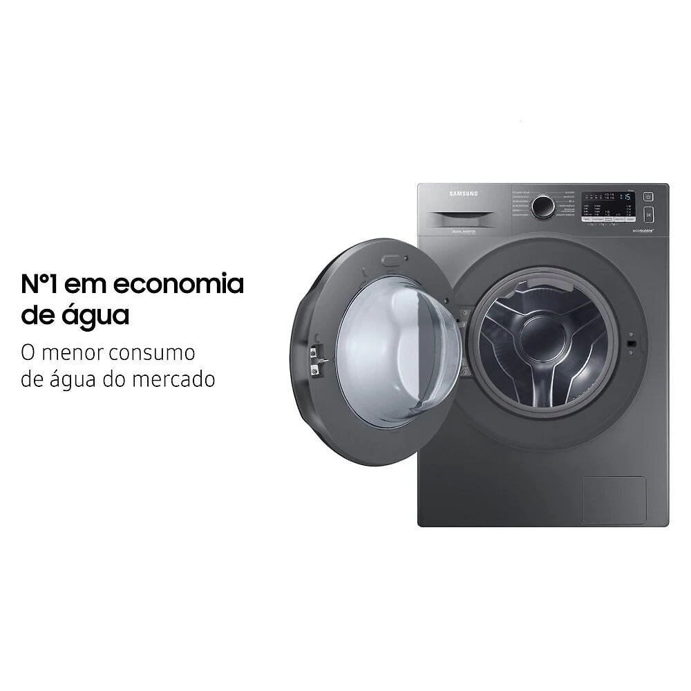 Miniatura Lava e Seca Samsung Ecobubble 11 Kg Smart Check WD11A Inox Look - 110V