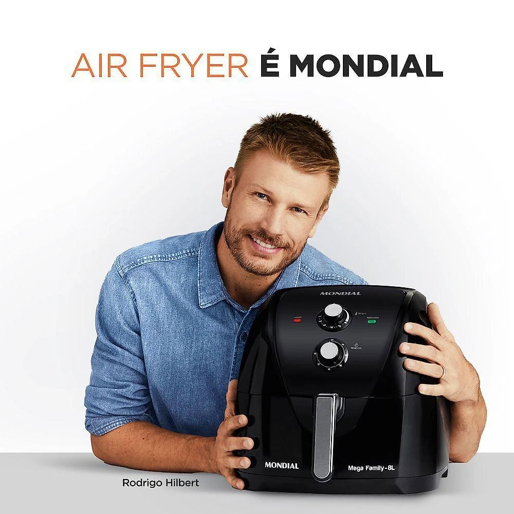 Fritadeira air fryer mondial 8l 1900w preto 110v