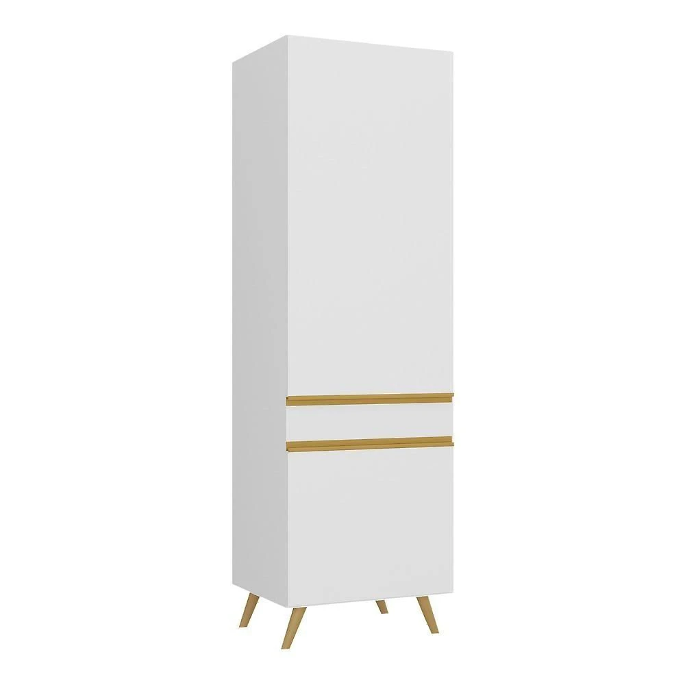 Paneleiro 2 Portas 62cm Multimóveis V3739 Branco/dourado