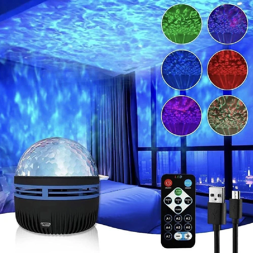 Luminaria Projetor Yeet Noturno com Controle Remoto Abajur Infantil LED RGB USB 5V 5W