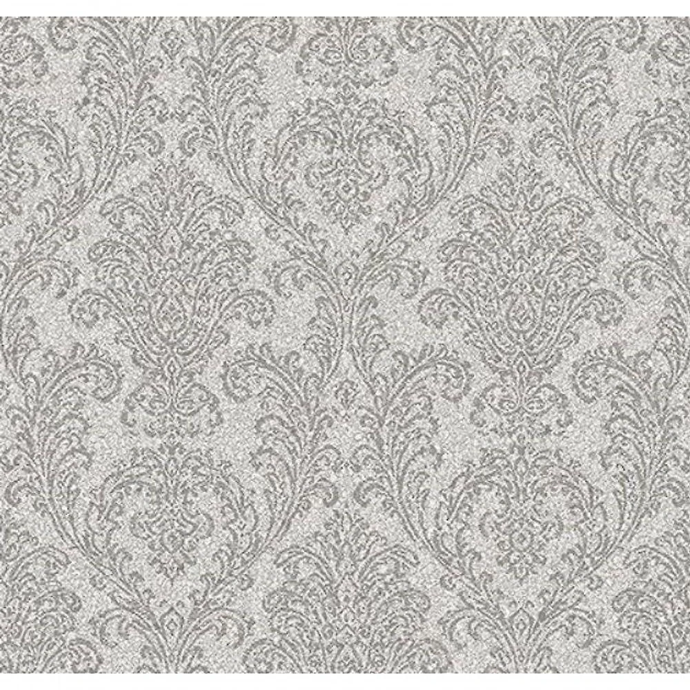 Papel De Parede Serendipity 2 Damask Cinza Sr210102