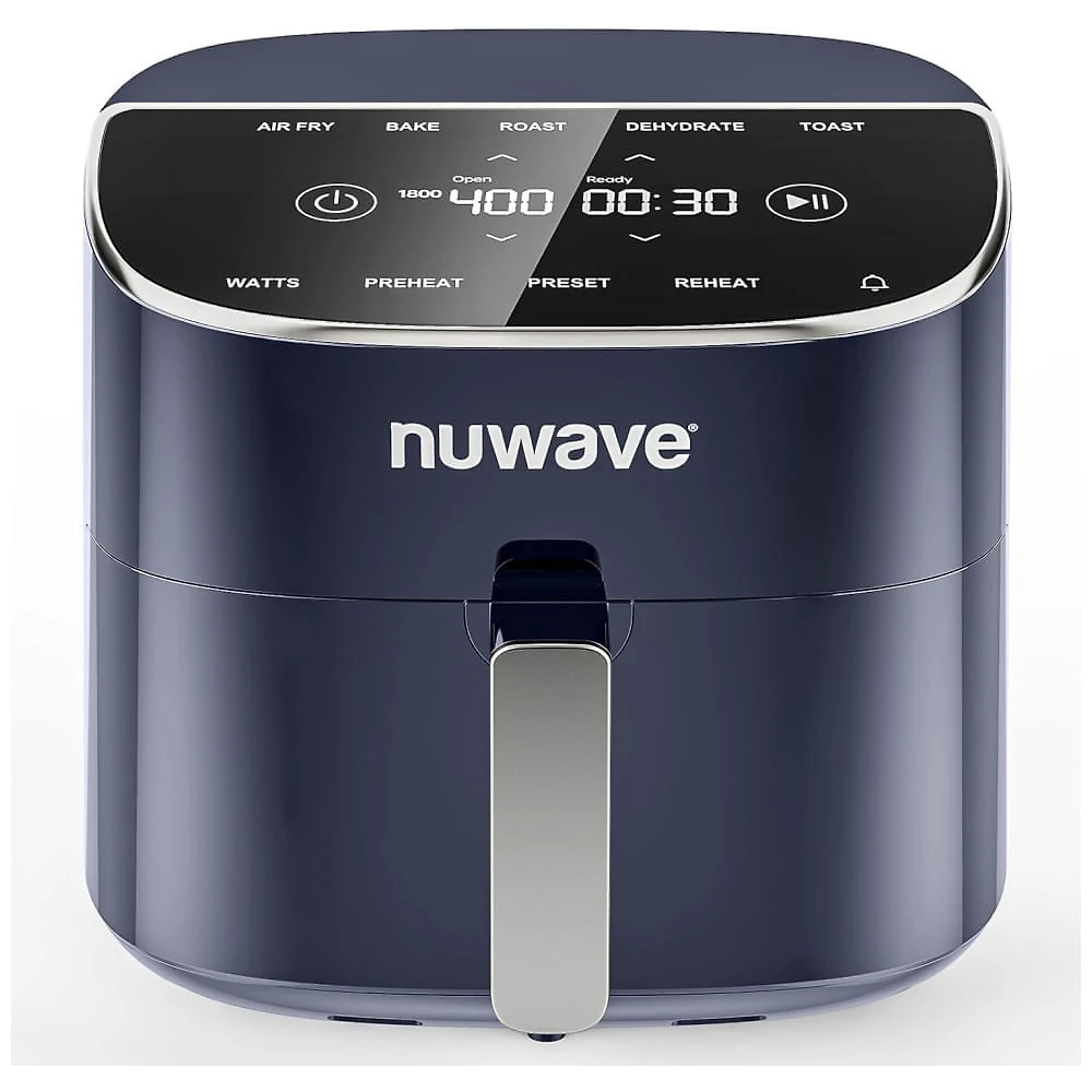 Fritadeira Elétrica de Ar Digital Nuwave Brio Plus 8 Litros, Livre de Substâncias Químicas Nocivas, Novo Modelo com Controle por Toque, Display