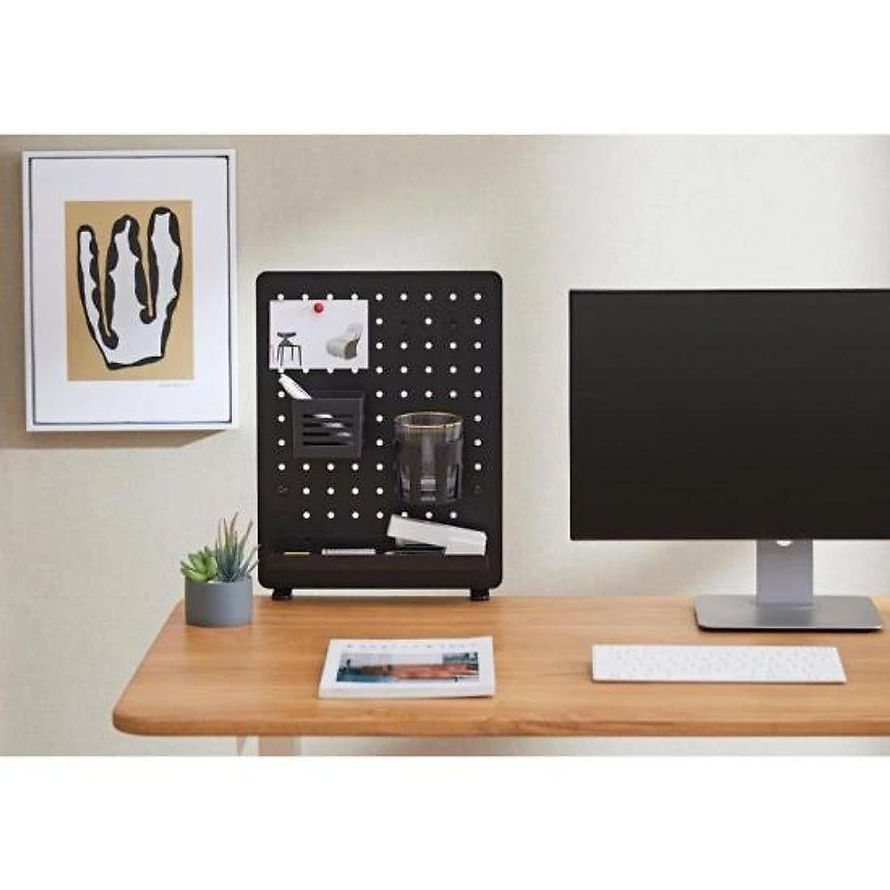 Painel Organizador Grid Space Office com Kit de Fixação e Acessórios Inclusos Preto Fortrek