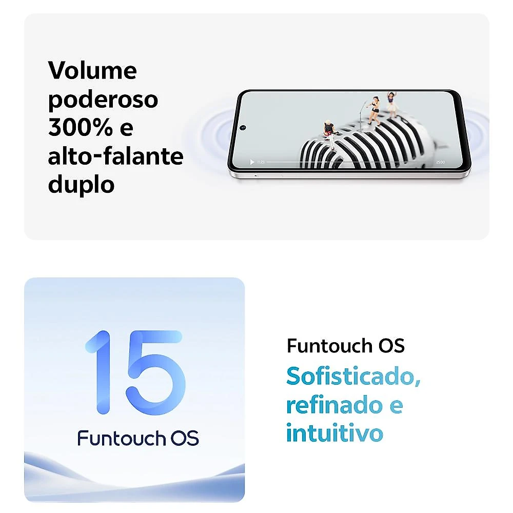 Smartphone Jovi Y19s 256gb, 4+4gb Ram Turbo, Câmera 50mp, Bateria 5500mah, Carregamento 15w, Tela 90hz Azul