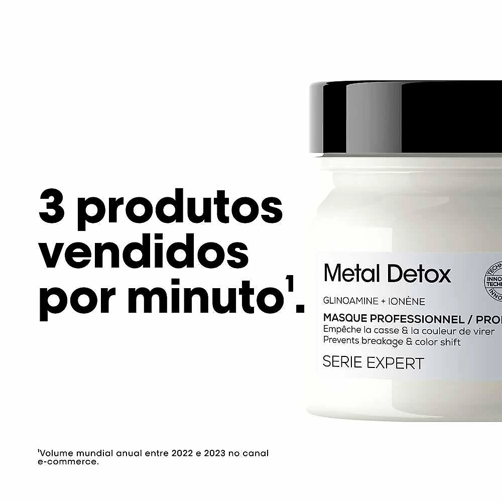 Máscara de tratamento l'oréal professionnel metal detox 150g