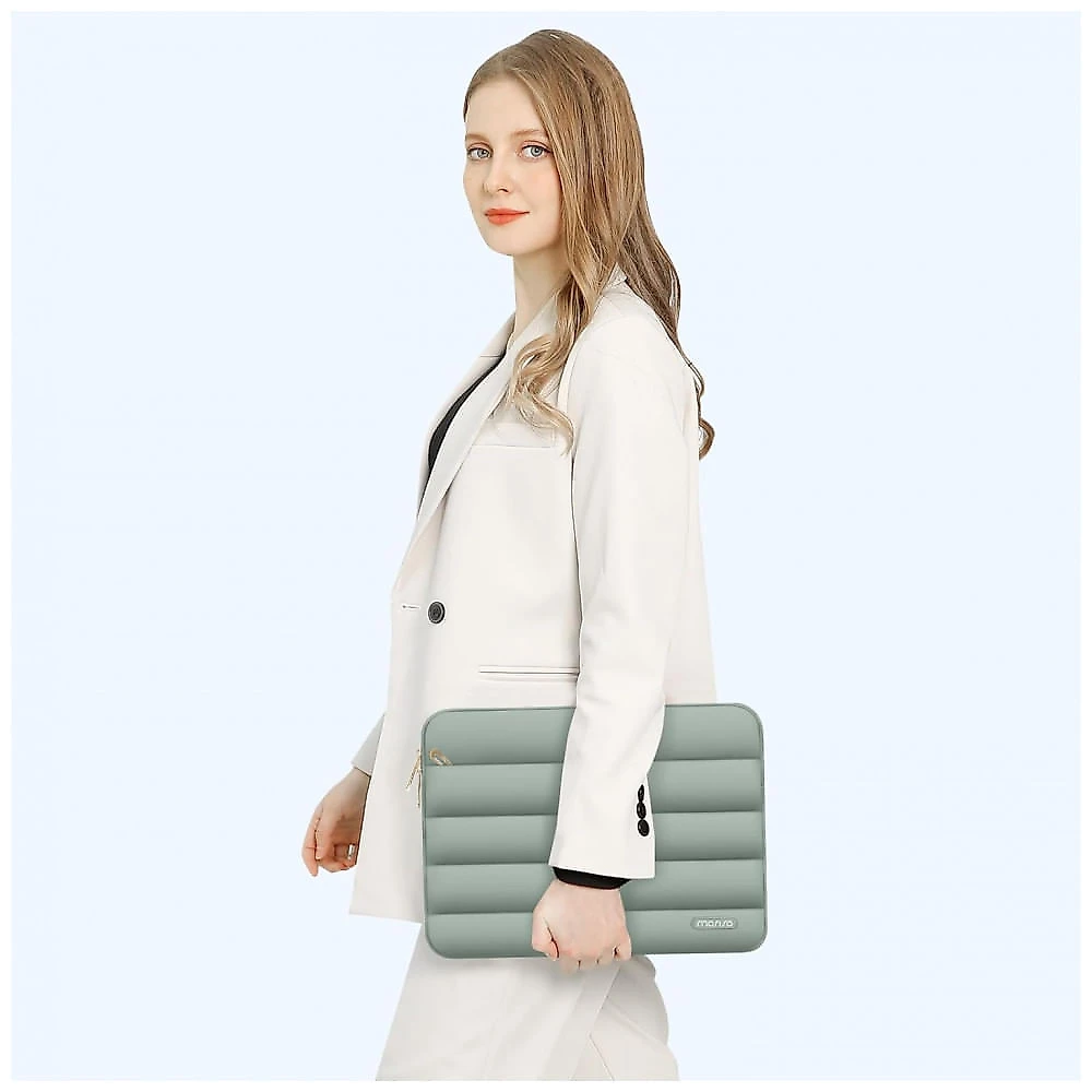 MOSISO Sleeve 15-16" para Laptop com Bolsa Pequena, Verde, Compatível com MacBook Pro, HP, Dell, Lenovo e ASUS