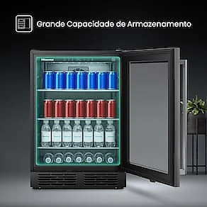 Geladeira de bebidas Hisense capacidade de 140 Latas 152L- HBL-14W1ANQRI - 110V