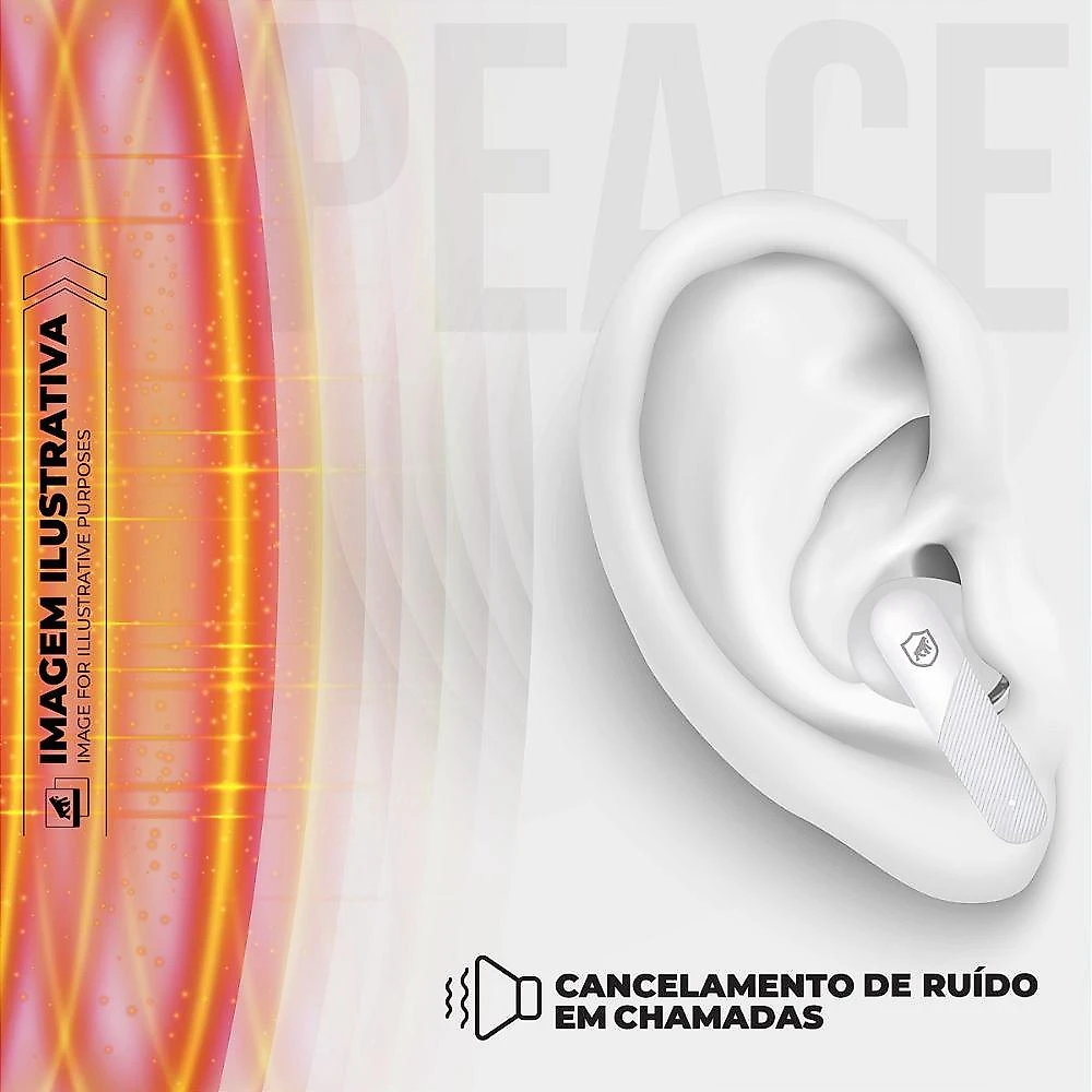 Microfone de Lapela Sem Fio Tipo C com Adaptador Lightning + Fone de ouvido Symetric - Gshield