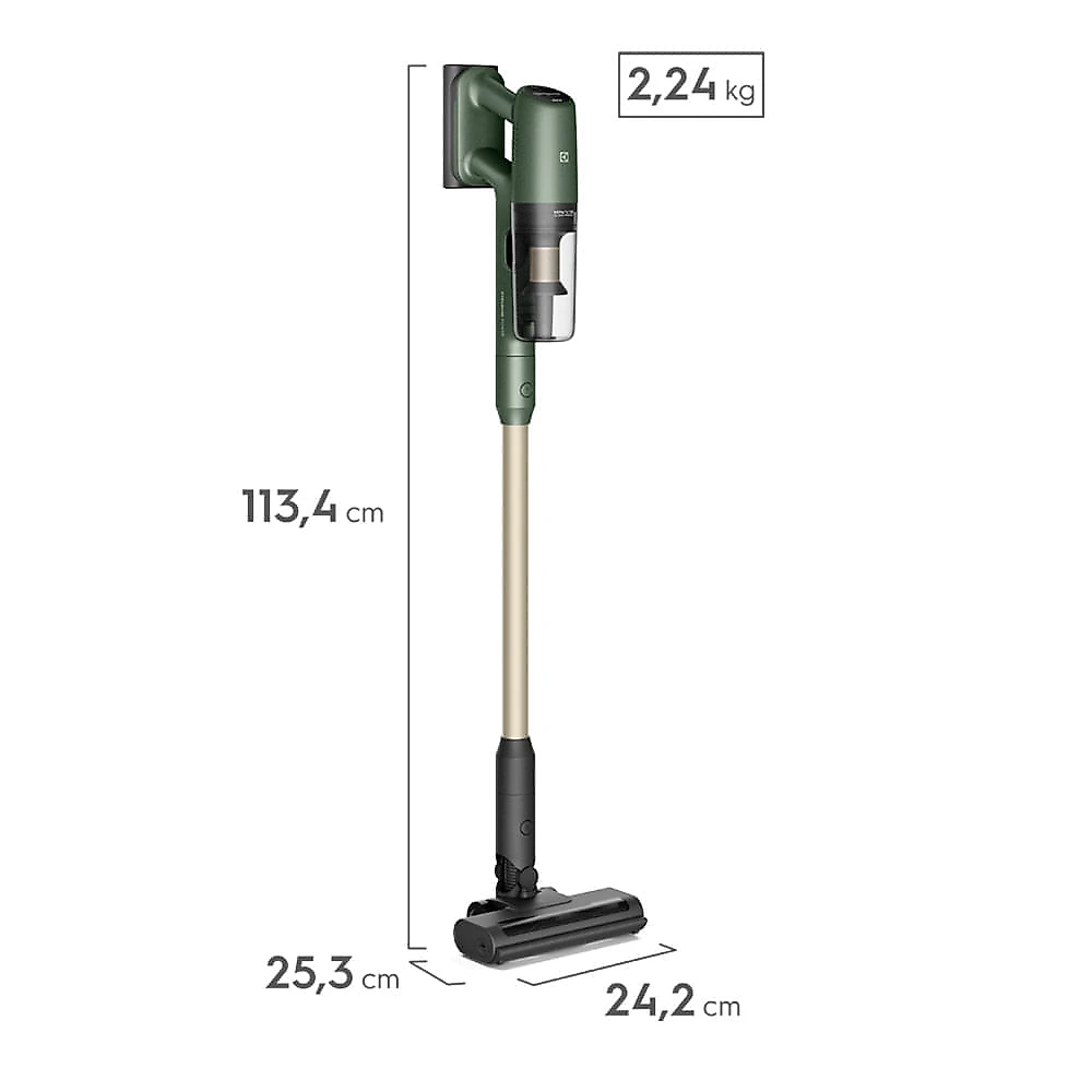 Aspirador de Pó Vertical sem Fio Electrolux Ergorápido Verde Linha 100 Anos Celebre Bem-Estar - PTEC200 Bivolt