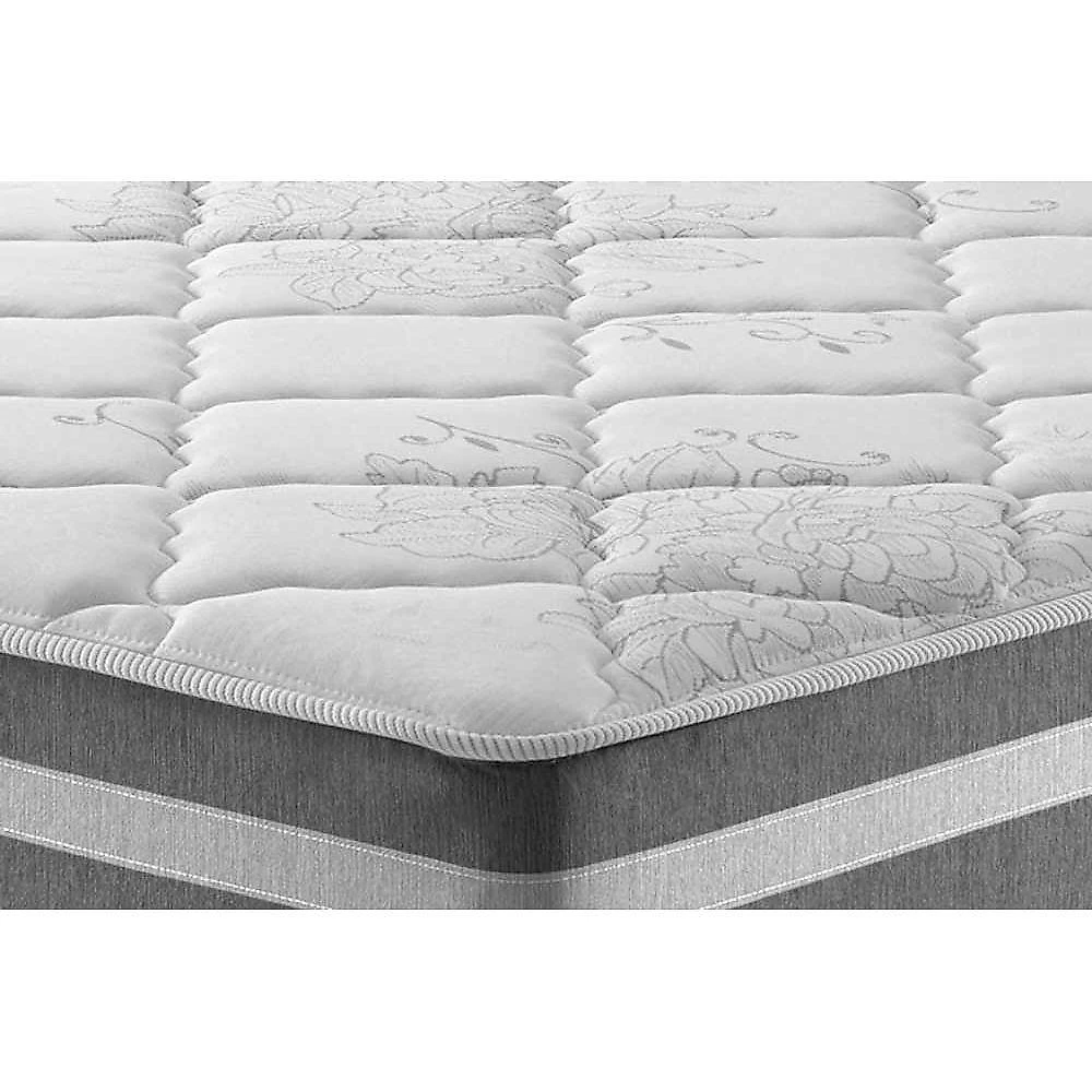 Colchão Solteiro Molas Ensacadas D26 Pillow Top 88x188x25CM Cinza Anjos