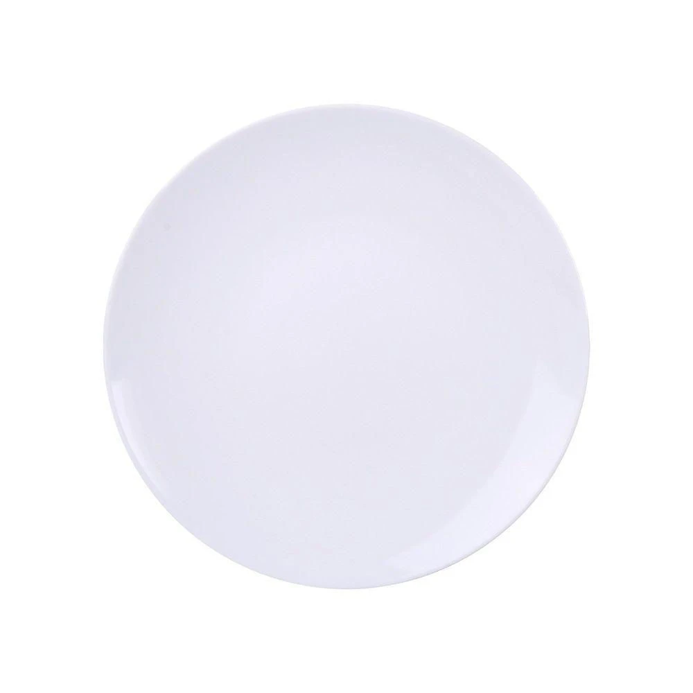Conjunto de Pratos Jacqueline 6 Peças Porcelana Liso Branco Tramontina 25CM