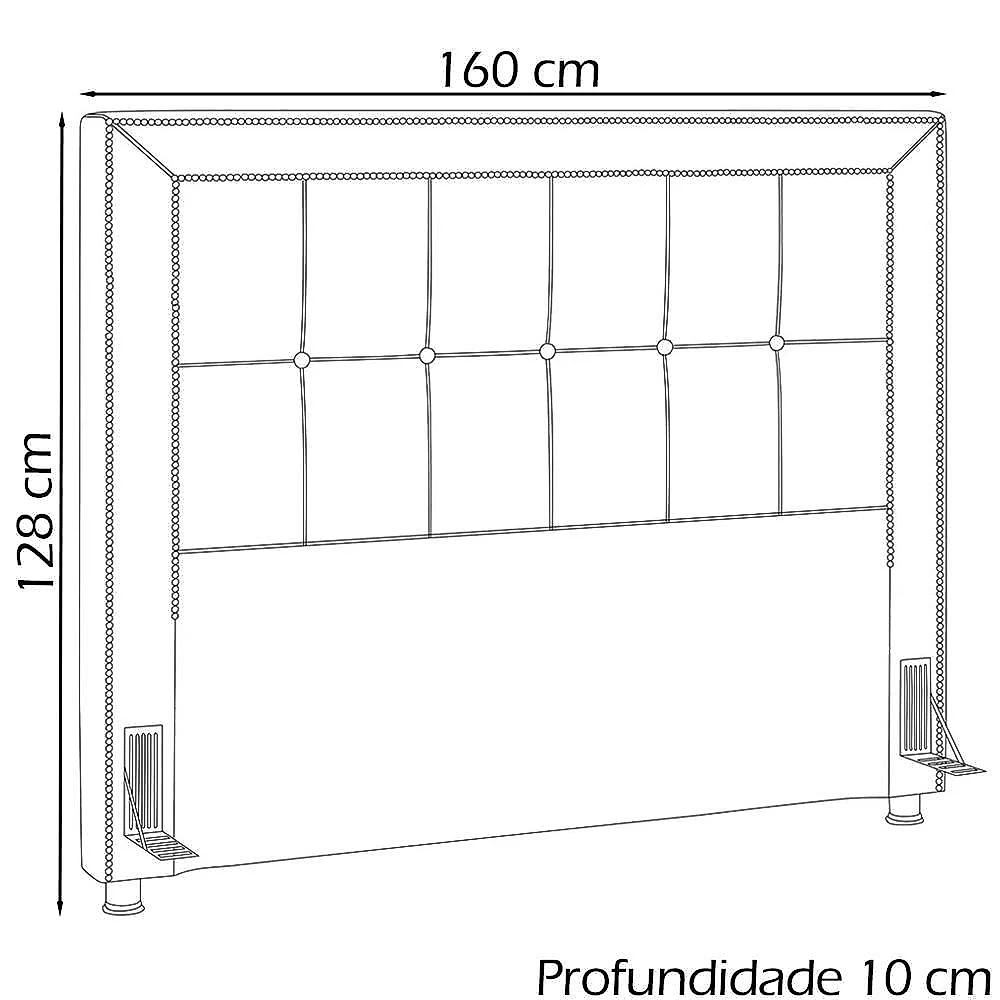 Cabeceira Queen 160 Cm Napoll Veludo Sl 945 Peer Sl 945
