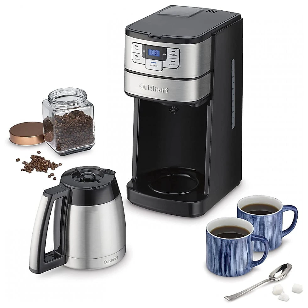 Cafeteira Automática até 10 Xícaras com Jarra de Vidro, Cuisinart DGB 450, 110V, Cinza