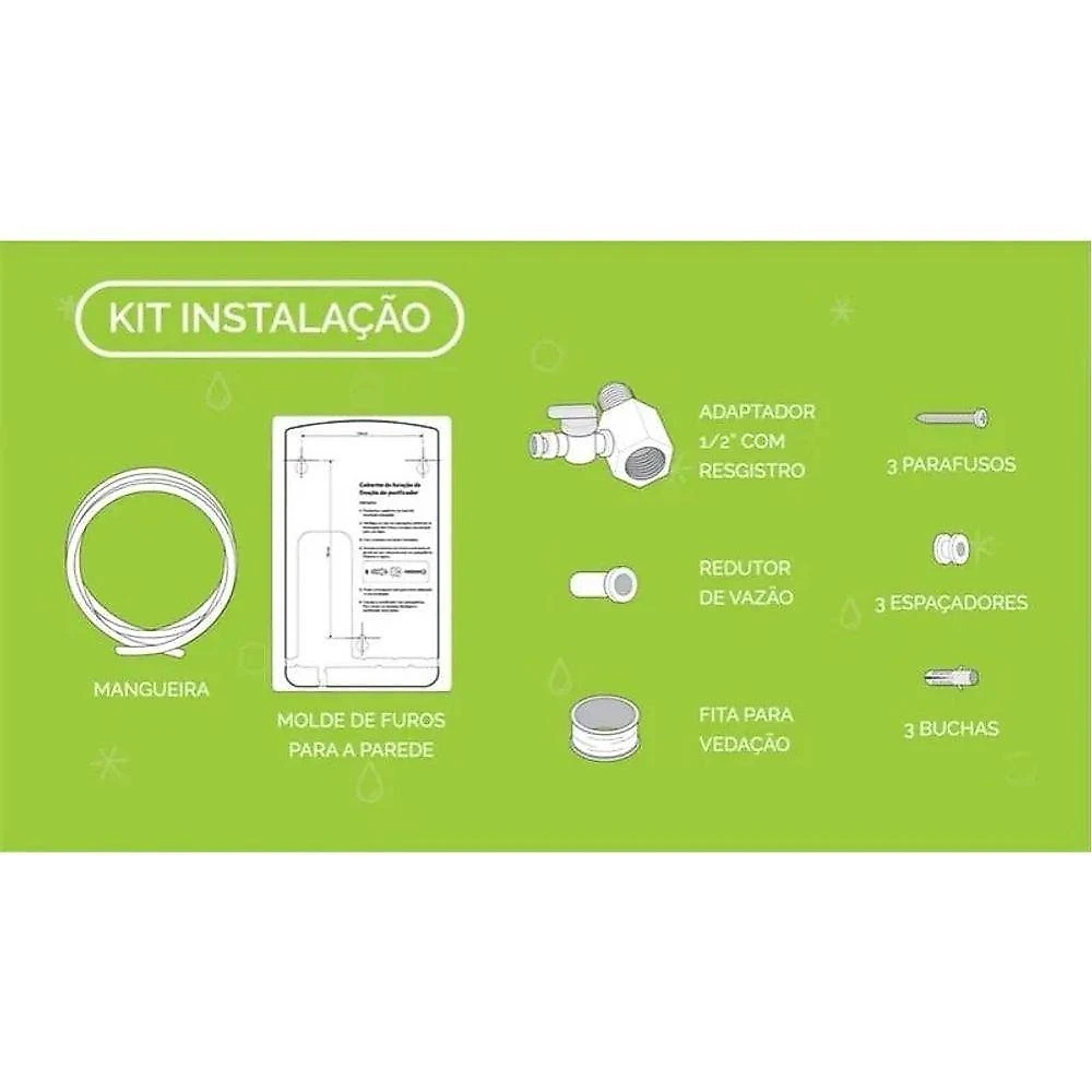 Purificador de Água para Bancada e Parede OEM CPB34AF Natural e Gelada Cinza Bivolt
