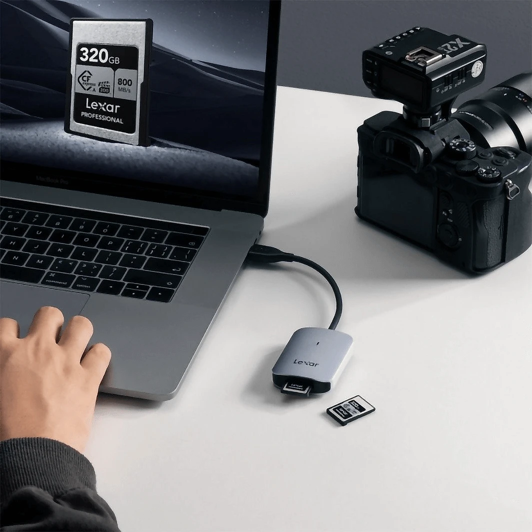 Leitor Lexar CFexpress Type A 900 MB/s USB 3.2 Gen 2 com Adaptador USB