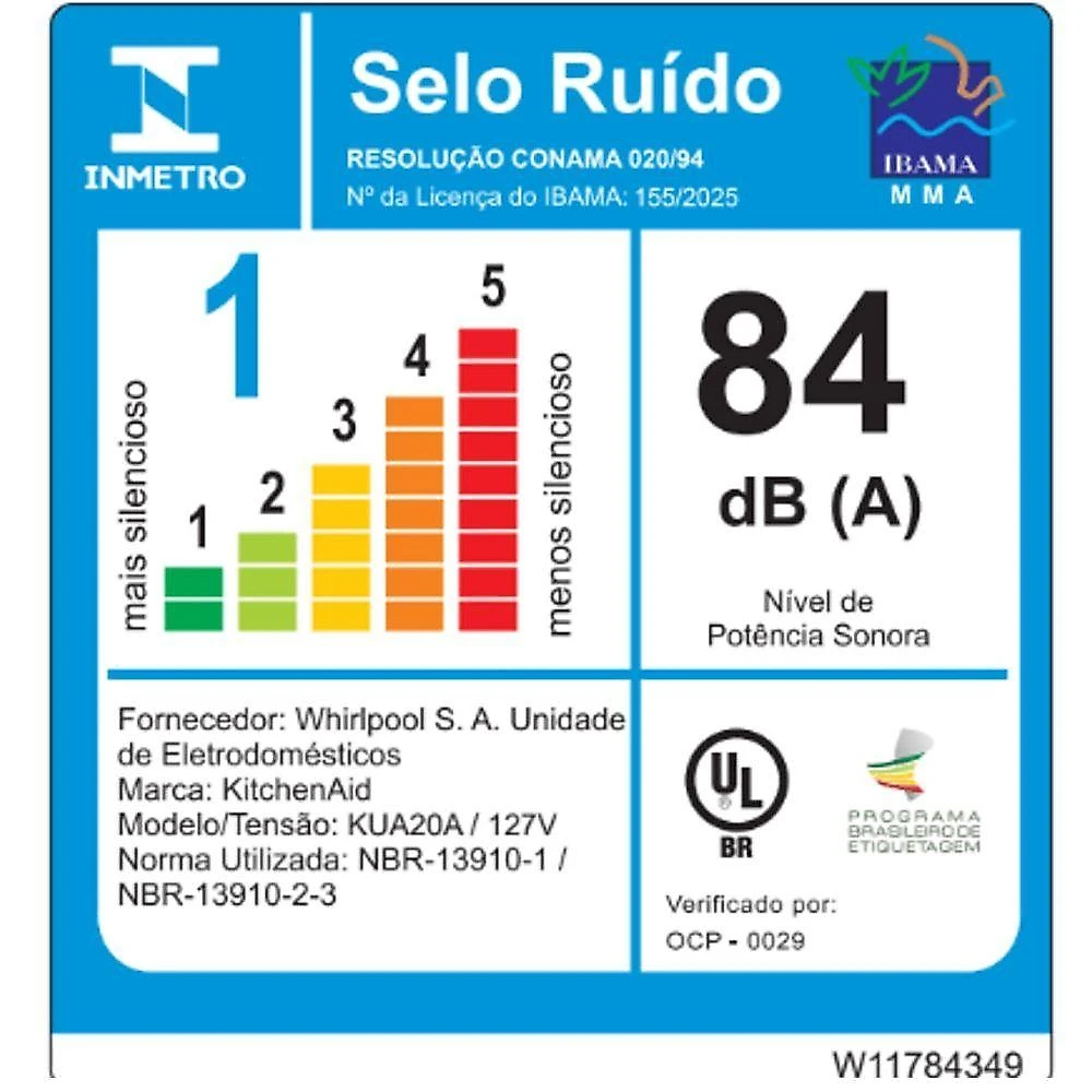 Liquidificador Kitchenaid KUA20AP 10 Velocidades Preto - 110V