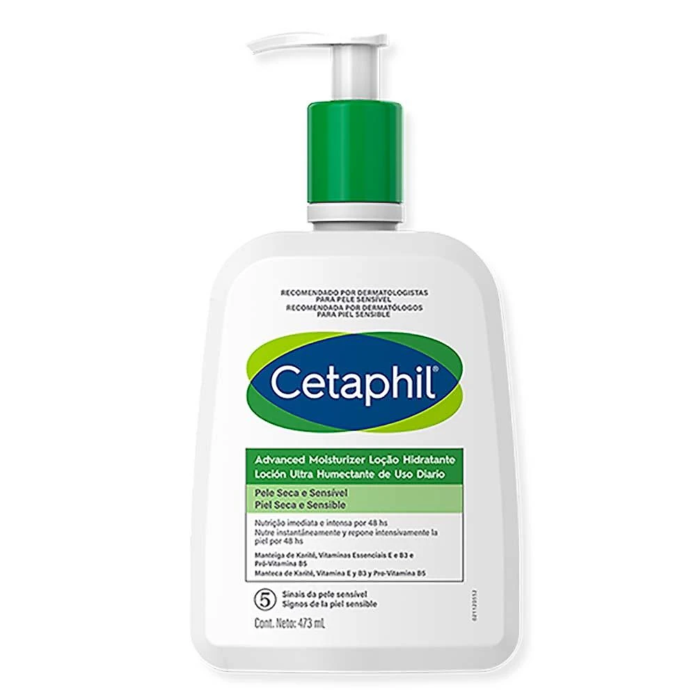 Loção hidratante corporal cetaphil advanced moist 473ml