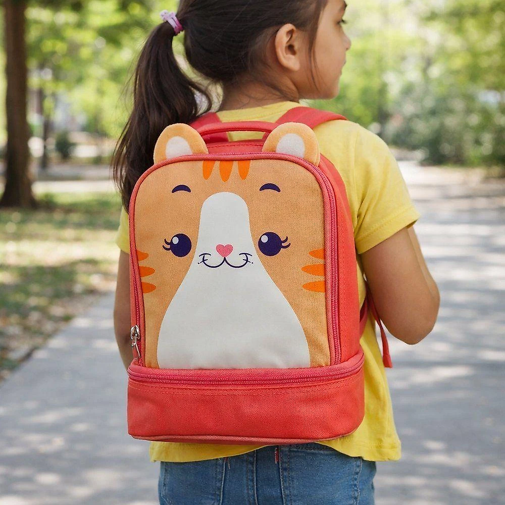 Lancheira Térmica Infantil Gato 5.5L com Alça Ajustável Poliéster Preto Clio