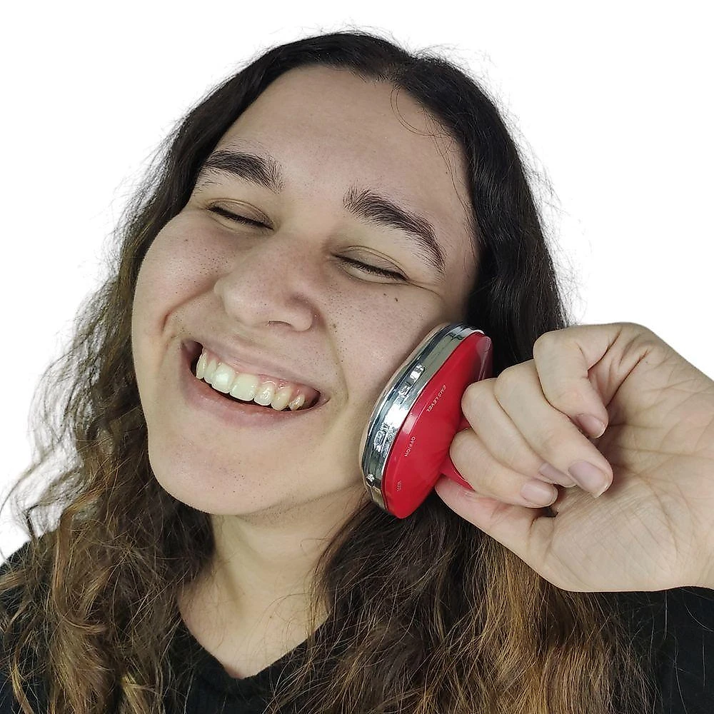 Massageador Facial Eletrico 4 Modos Manual Rosto Pescoço Ems Vibraçao Rejuvenecimento Anti Rugas