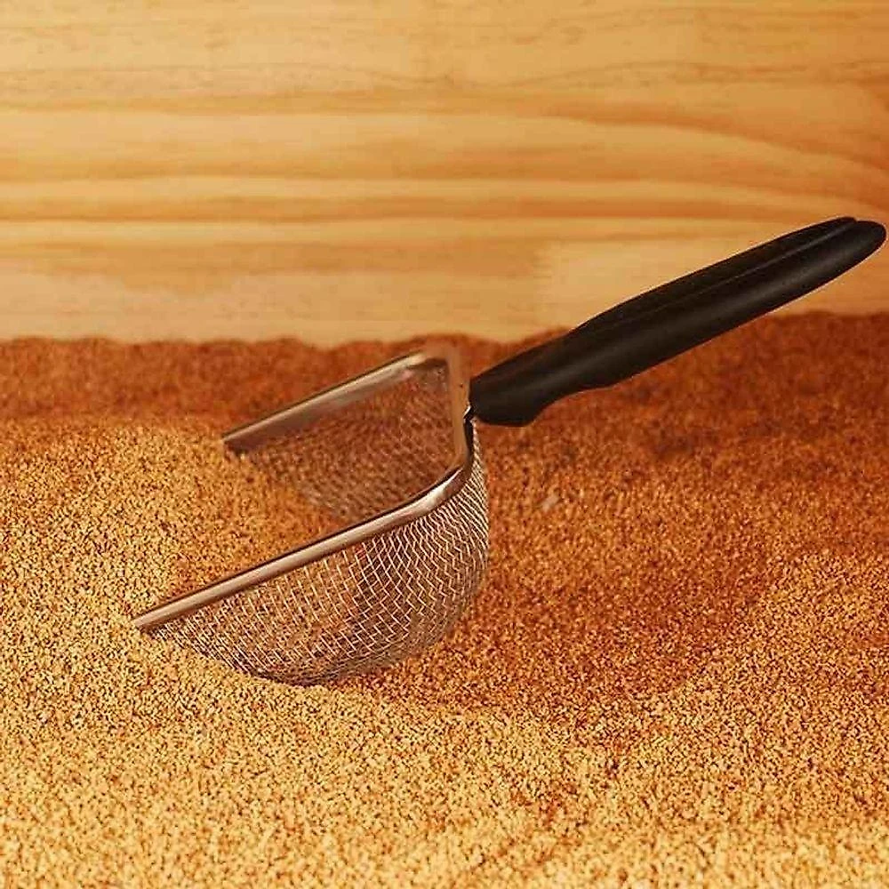 Pá Higiênica OEM para Limpeza de Caixas de Areia de Répteis em Aço Inox 27cm 1 Unidade
