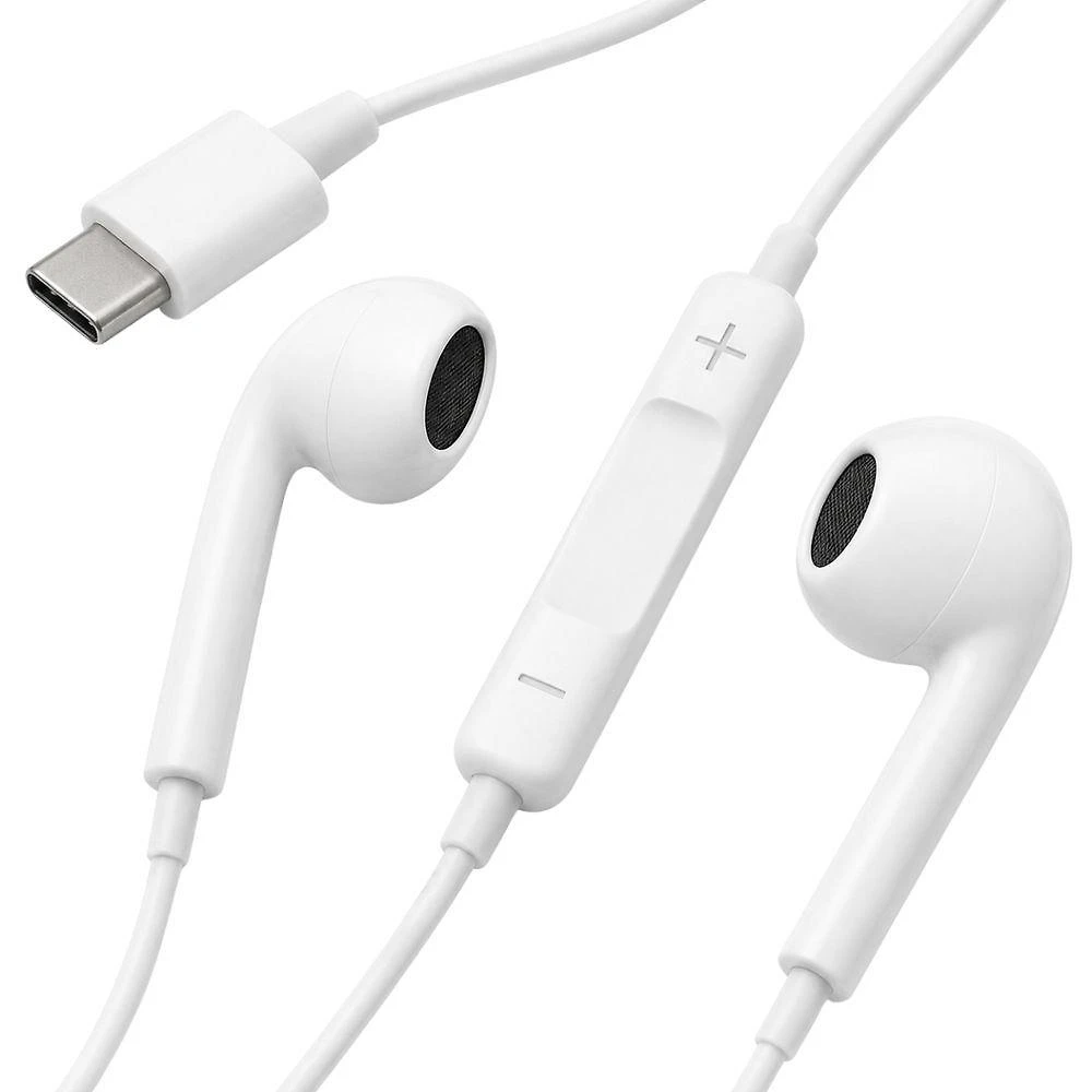 Fone de Ouvido com Fio Usb-C MDM Classic Áudio Estável para Trabalho Branco
