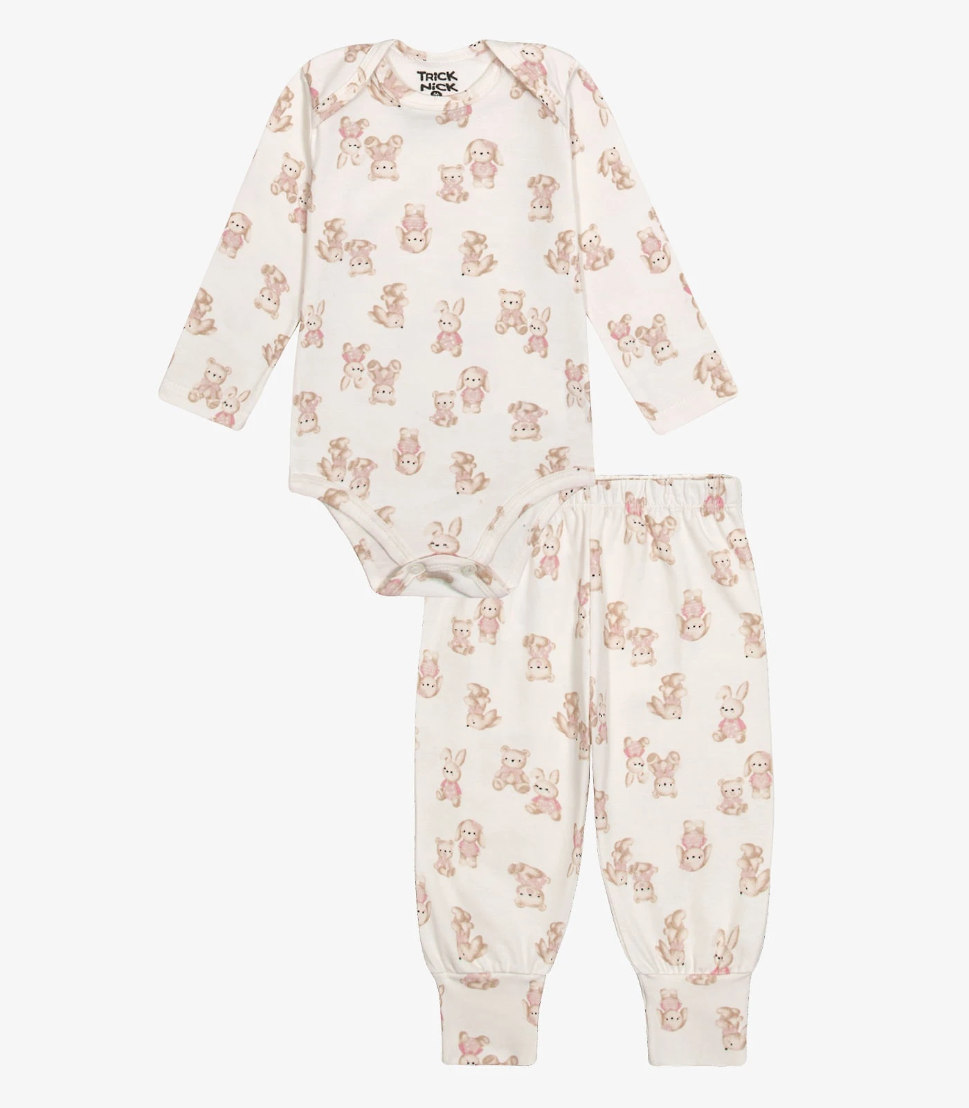 Conjunto Body com Calça Feminino Trick Nick Bege