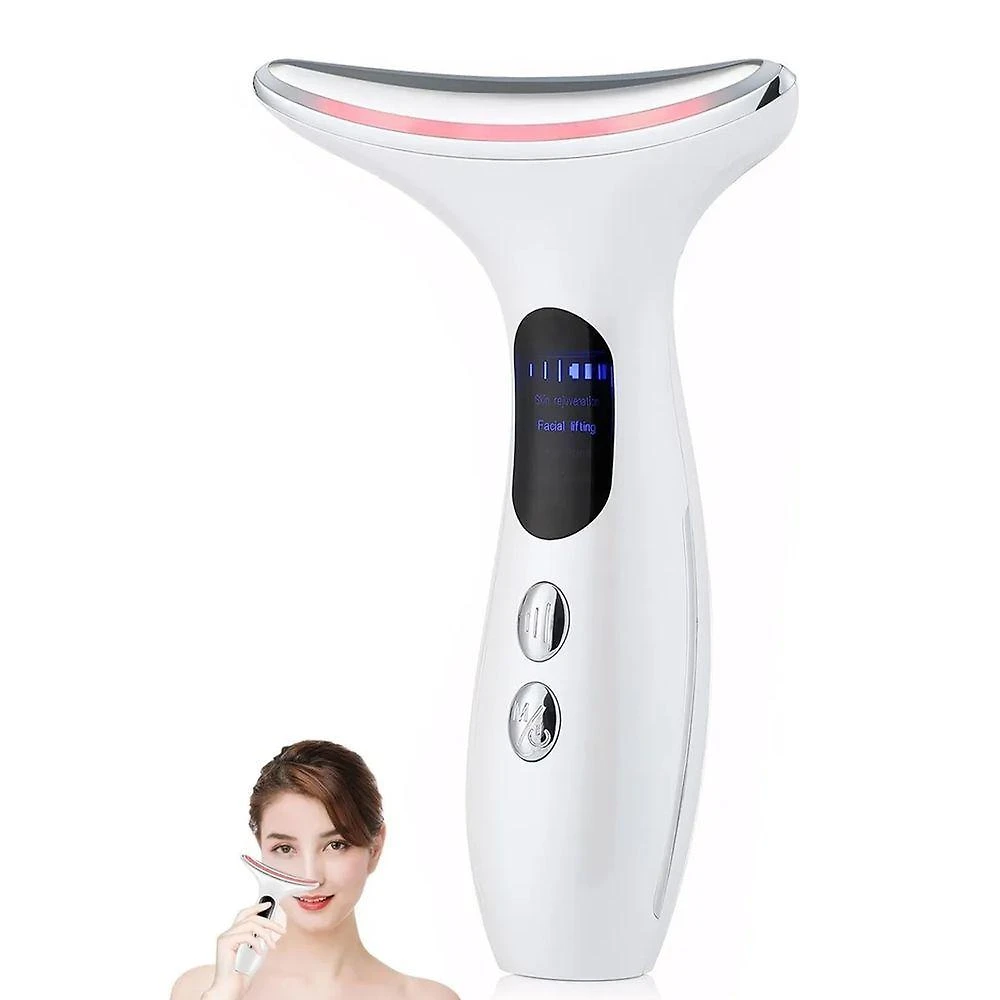 Massageador Facial BSL3804 com Terapia LED e EMS Branco Braslu