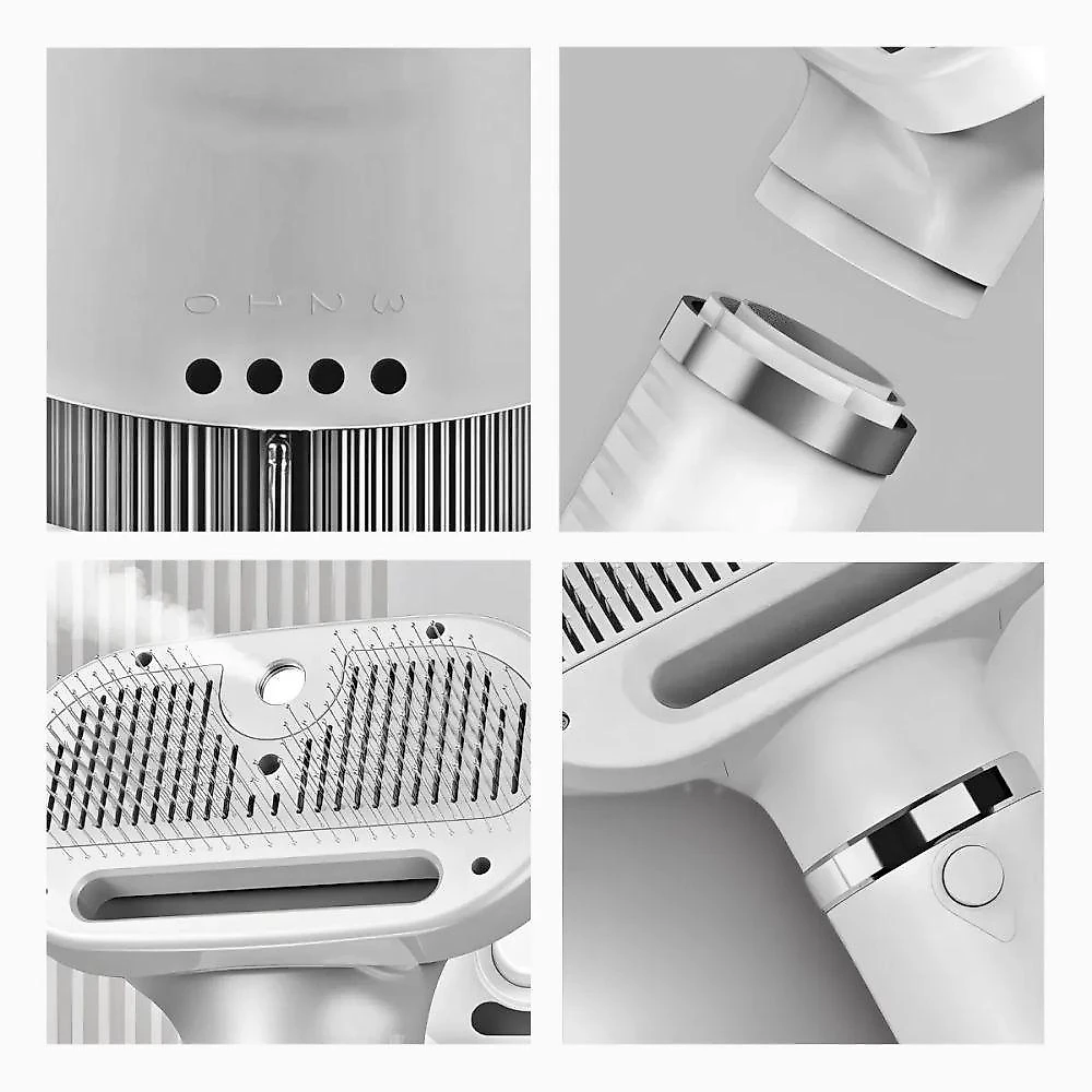 Secador Elétrico 2 em 1 Removedor de Pelos para Pets Branco 300W