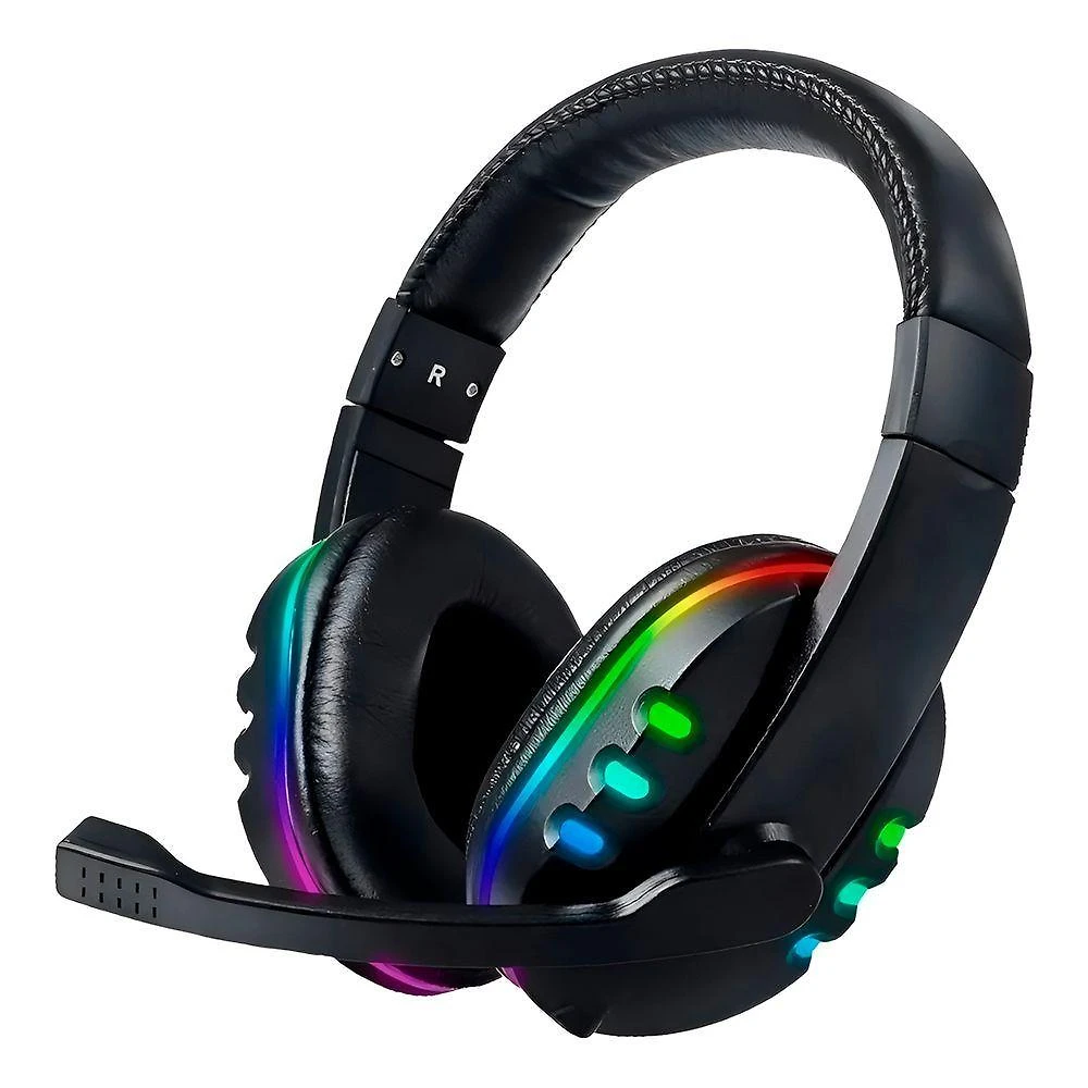 Headset Gamer com Fio com Luz RGB e Microfone 40MM 32 OHMS Preto