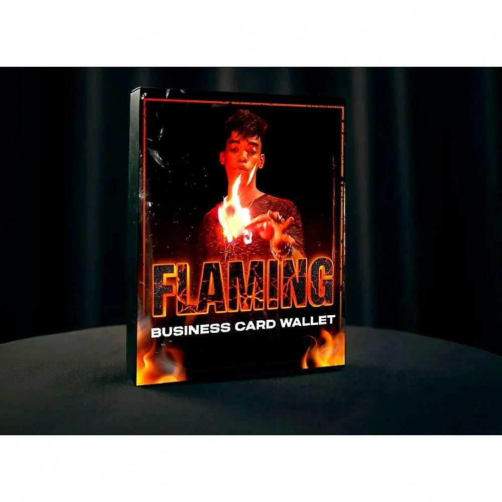Mágica Flaming Business Card Wallet Carteira De Cartao De Visita Em Chama