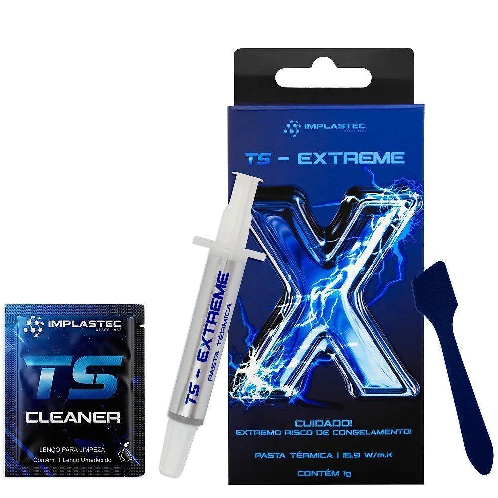 Pasta Térmica TS Extreme 1G para Alto Desempenho com Condutividade 15,9 W-M.K Implastec