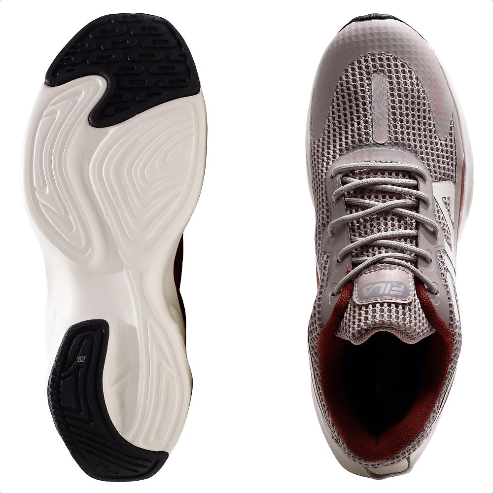Tênis Fila Recovery Feminino + 3 Pares de Meias Bege / Bordô - 34