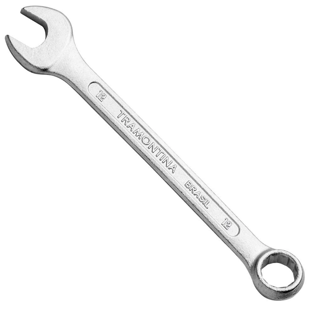 Chave Combinada Em Aço Cromado De 12mm - 41128112 - Tramontina Chave Combinada 12mm Tramontina