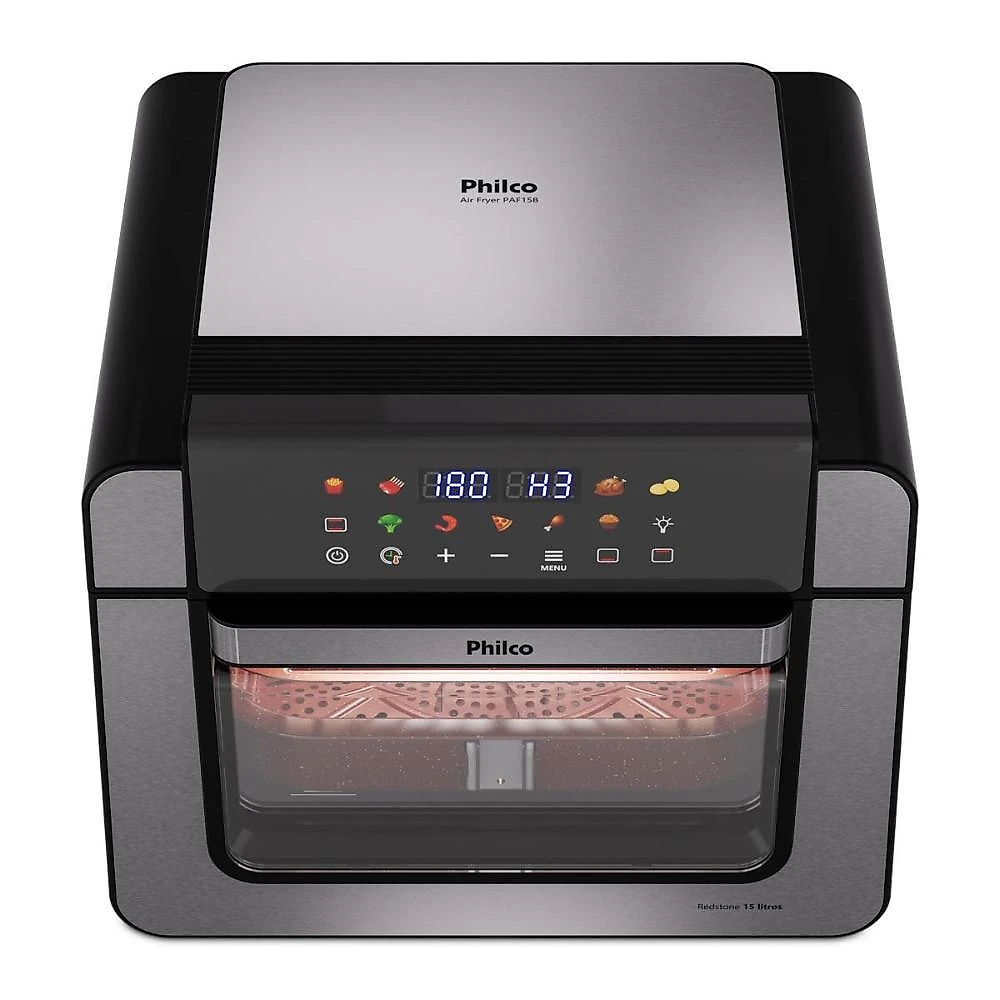 Fritadeira air fryer oven philco paf15b 15l resistência 1800w 220v