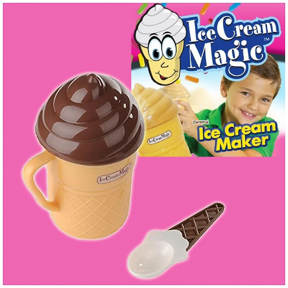 Kit 6 Sorveteiras Manuais Magic Ice Cream Multicolorido com Sal e Saborizante Sorvete em 3 Minutos