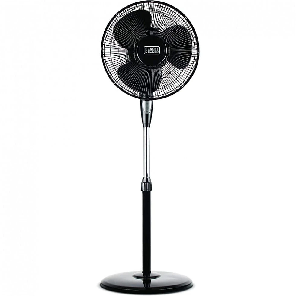 BLACK+DECKER 16 Inches Stand Fan with Remote Black 16"
