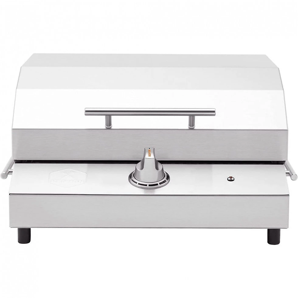 Churrasqueira Grill Elétrica em Aço Inoxidável com Tampa Removível, 110V 1800W, Kenyon G2, Prata