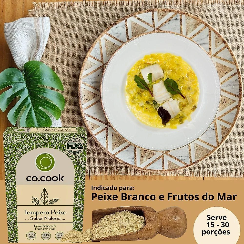 Kit de Temperos Funcionais Co.cook 3 Sabores Peixe Bangladesh Malásia e Cuscuz Marroquino 225g