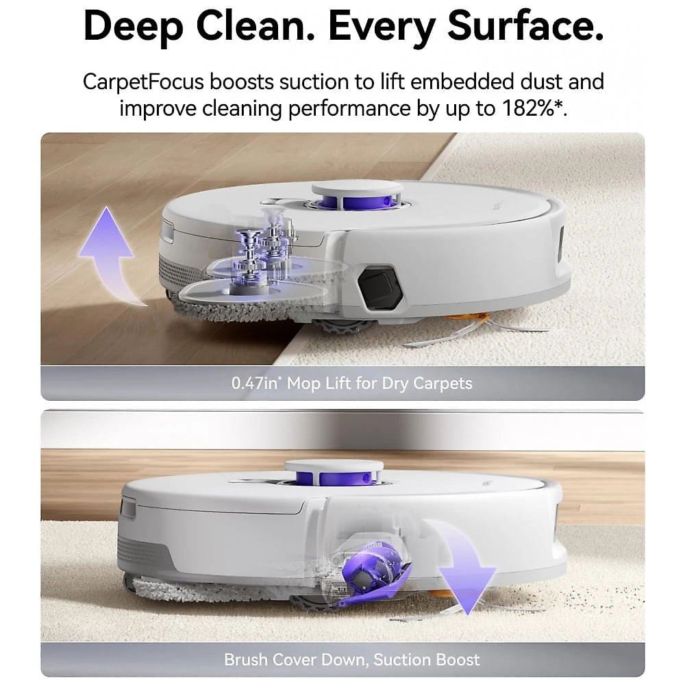 Robô Aspirador Narwal Freo Z10 Turbo Branco com Sucção 25.000Pa Sistema Autoesvaziamento e Mop Integrado