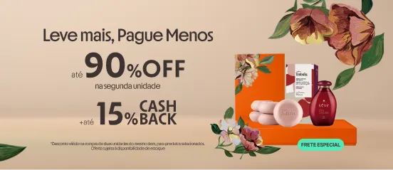 Loja Natura com até 15% de cashback