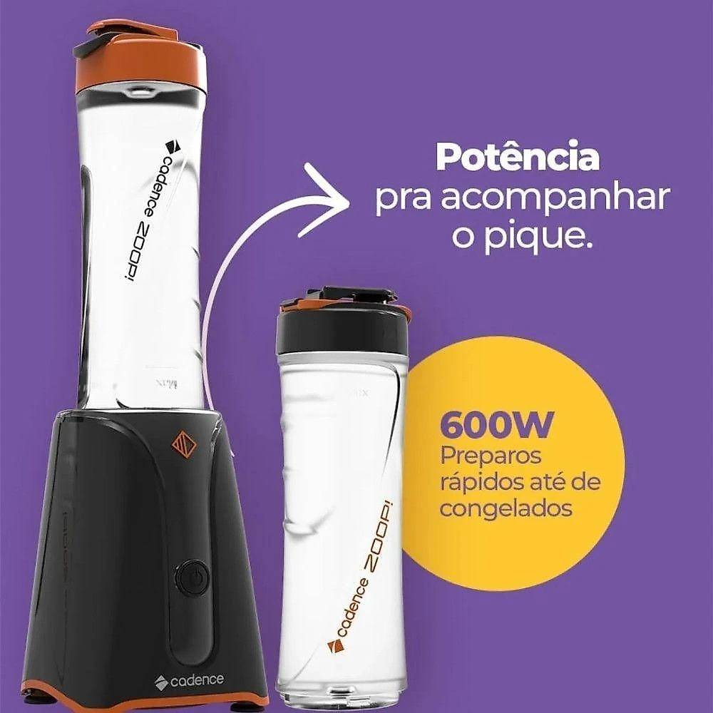 Kit Sanduicheira Cadence SAN400 Com Liquidificador Blender Preto/laranja 220V