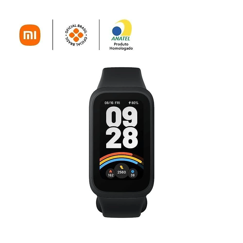 Pulseira Inteligente Xiaomi Smart Band 9 Active M2435B1 Tela 1,47 Monitoramento de Saúde Preto