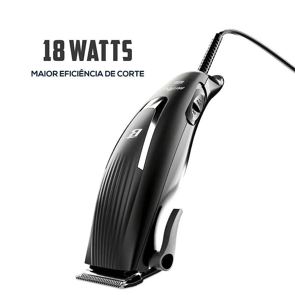 Cortador De Cabelos Britânia BCR03 9 Acessórios 18W 220V