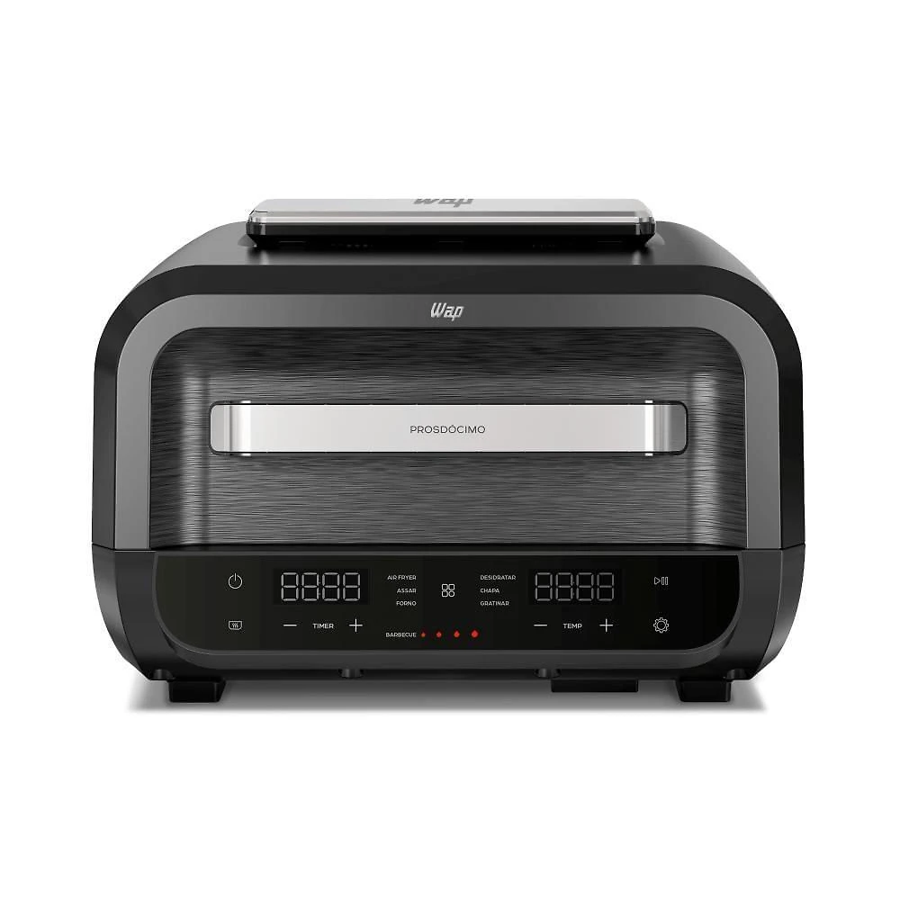 Fritadeira sem Óleo Air Fry WAP Barbecue Flame Digital WC AB1050 10L 1700W Preto 220V