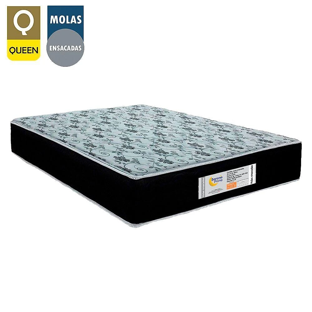 Cama Box Baú Casal Bipartido 138x188 Sonnolux com Colchão Molas Ensacadas Suede Cinza