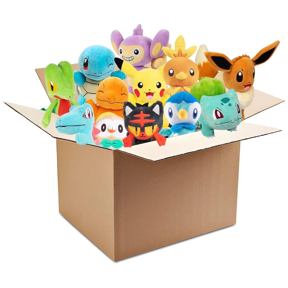 Blind Box,Kit de Pelúcia Pokémon 20 cm - 2 Bonecos Surpresa - Licenciado - Brinquedo de Pelúcia Original - Presente para Crianças,Jazwares