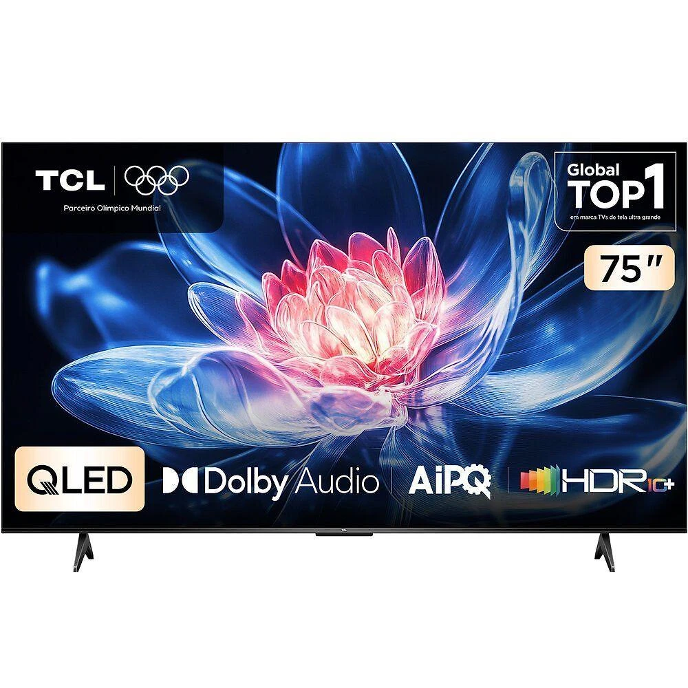Smart TV TCL 75T6C 75 Polegadas 4K UHD QLED Preto Bivolt