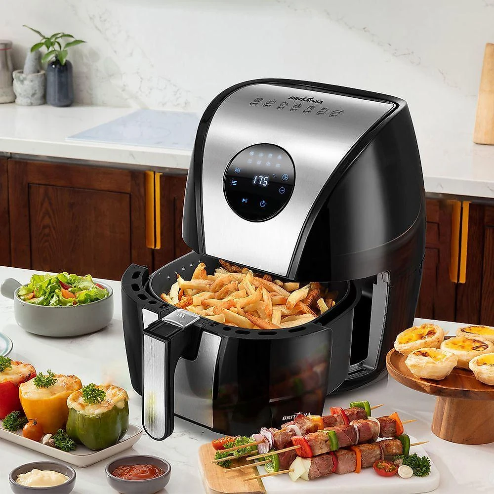 Air Fryer Britânia 5L Antiaderente Digital Inox 1500W BFR41PI 220V