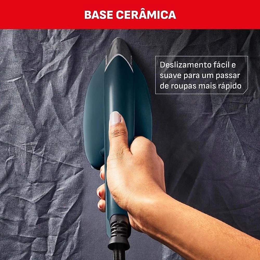 Ferro e vaporizador arno duo power fvdp 2 em 1 1550w base cerâmica vapor extra 110